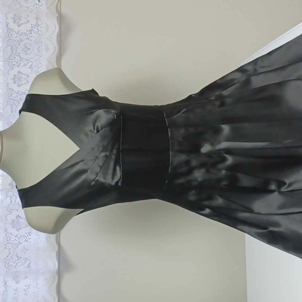 NWOT Black Satin dress Size S